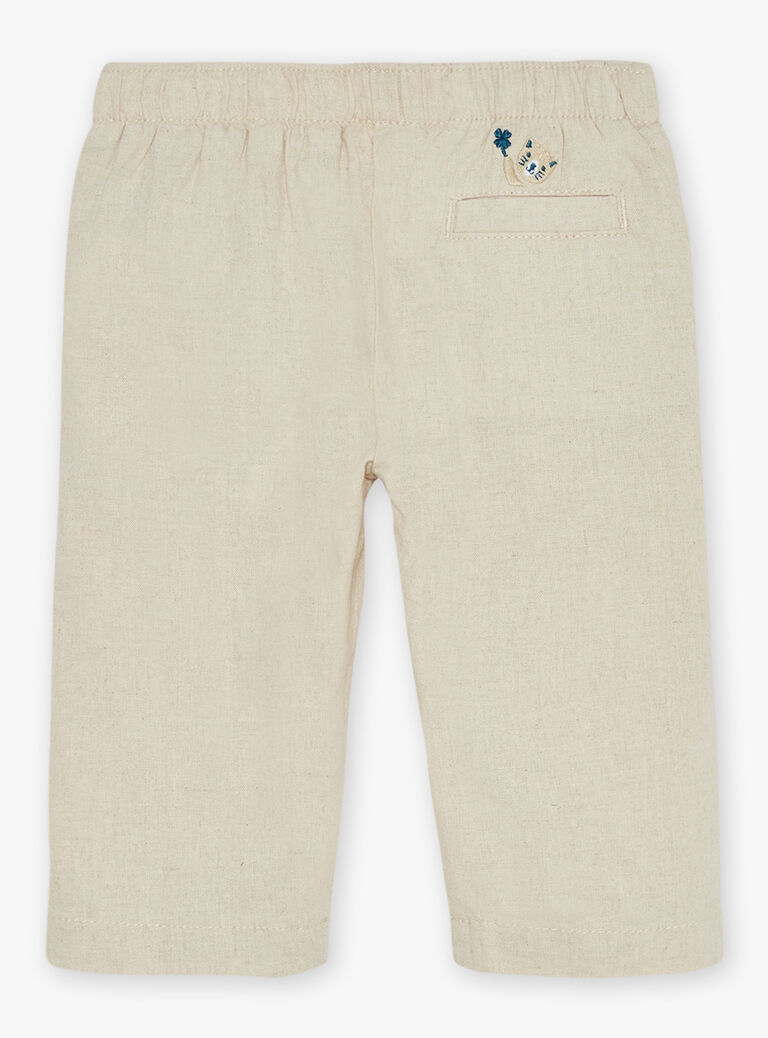 Pantalon beige en lin