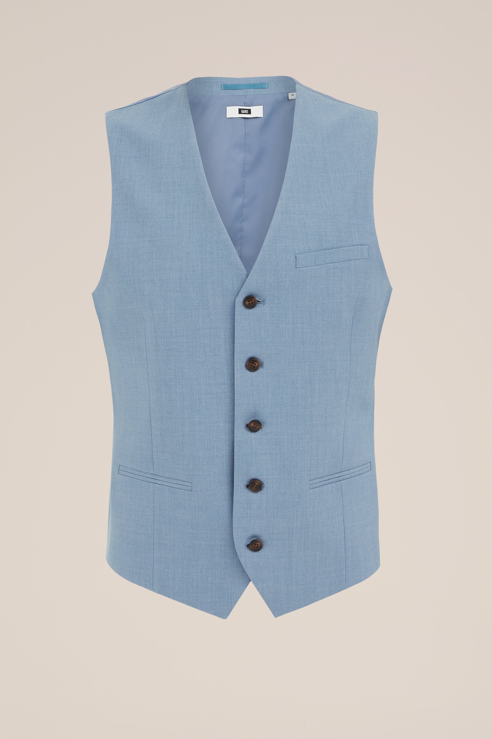 slim fit gilet Fundamentals Grijsblauw
