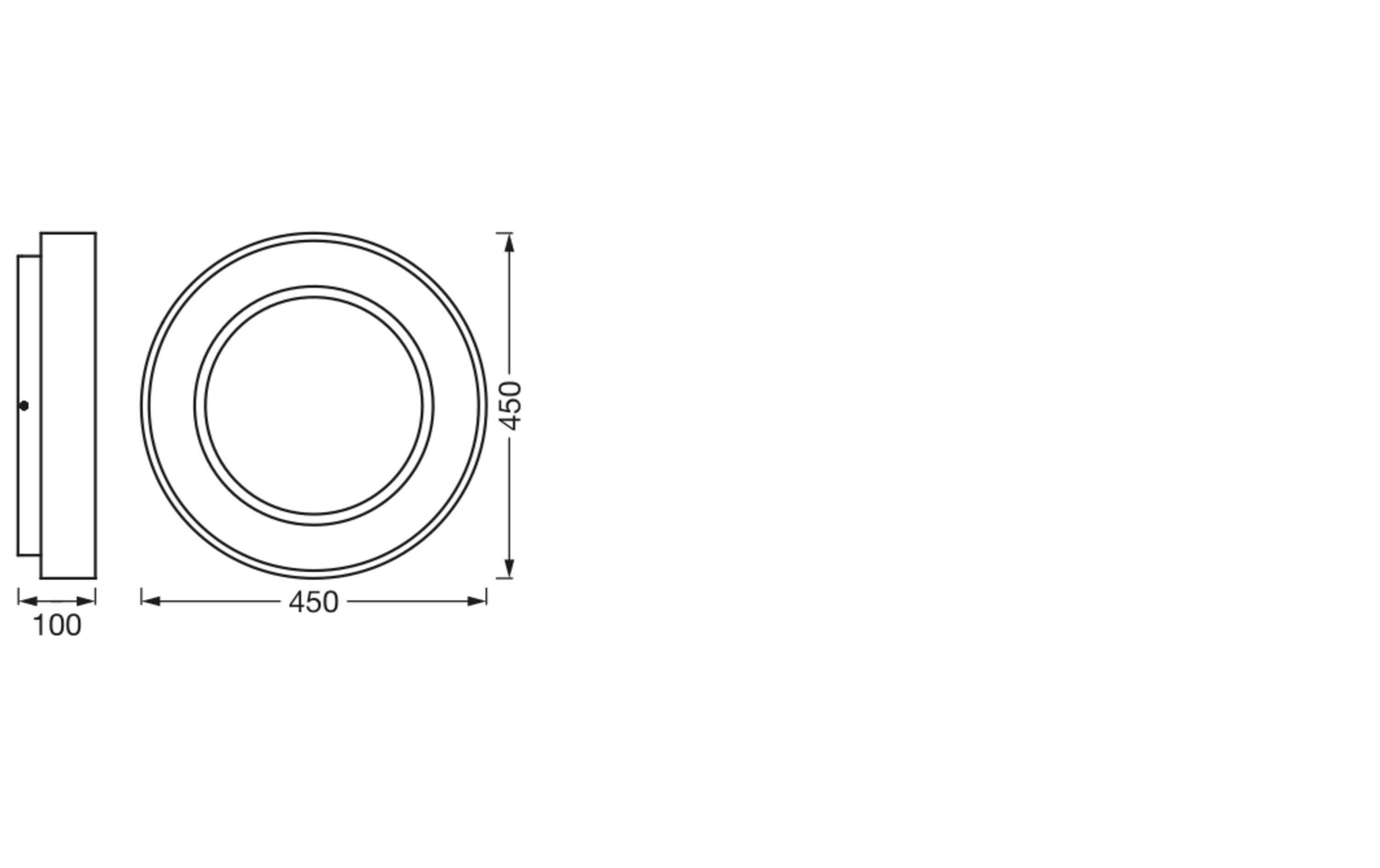 Deckenleuchte Sun@Home Circular, 18.5W, 2200-5000K, Silber<br>Smarte Deckenleuchte
