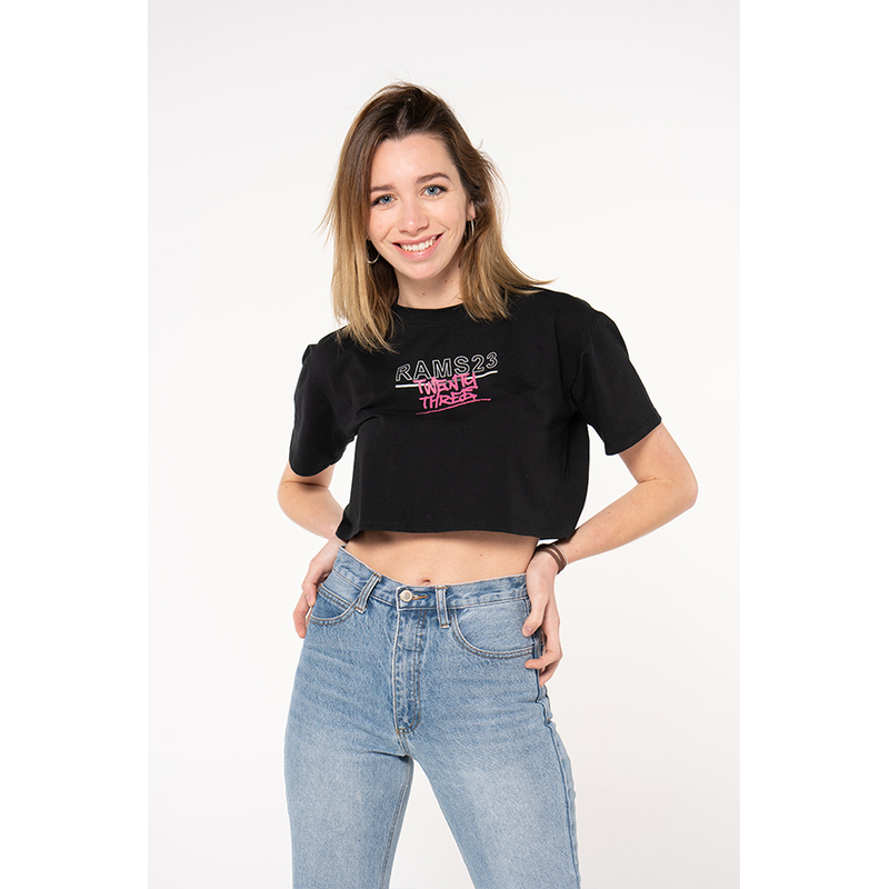 Camiseta curta oversized Qr Rams 23