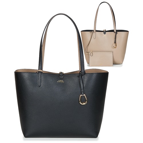 Lauren Ralph Lauren - MERRIMACK REVERSIBLE TOTE MEDIUM Negro / Topotea