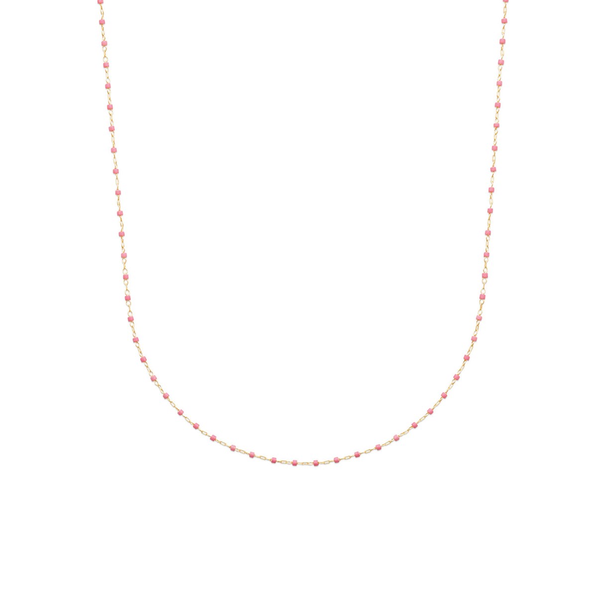 Collier Brillaxis perles de Miyuki rosesPlaqué or