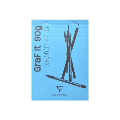 Clairefontaine Graf It - Carnet de croquis - 80 feuilles - A6 - 90 gr - blanc