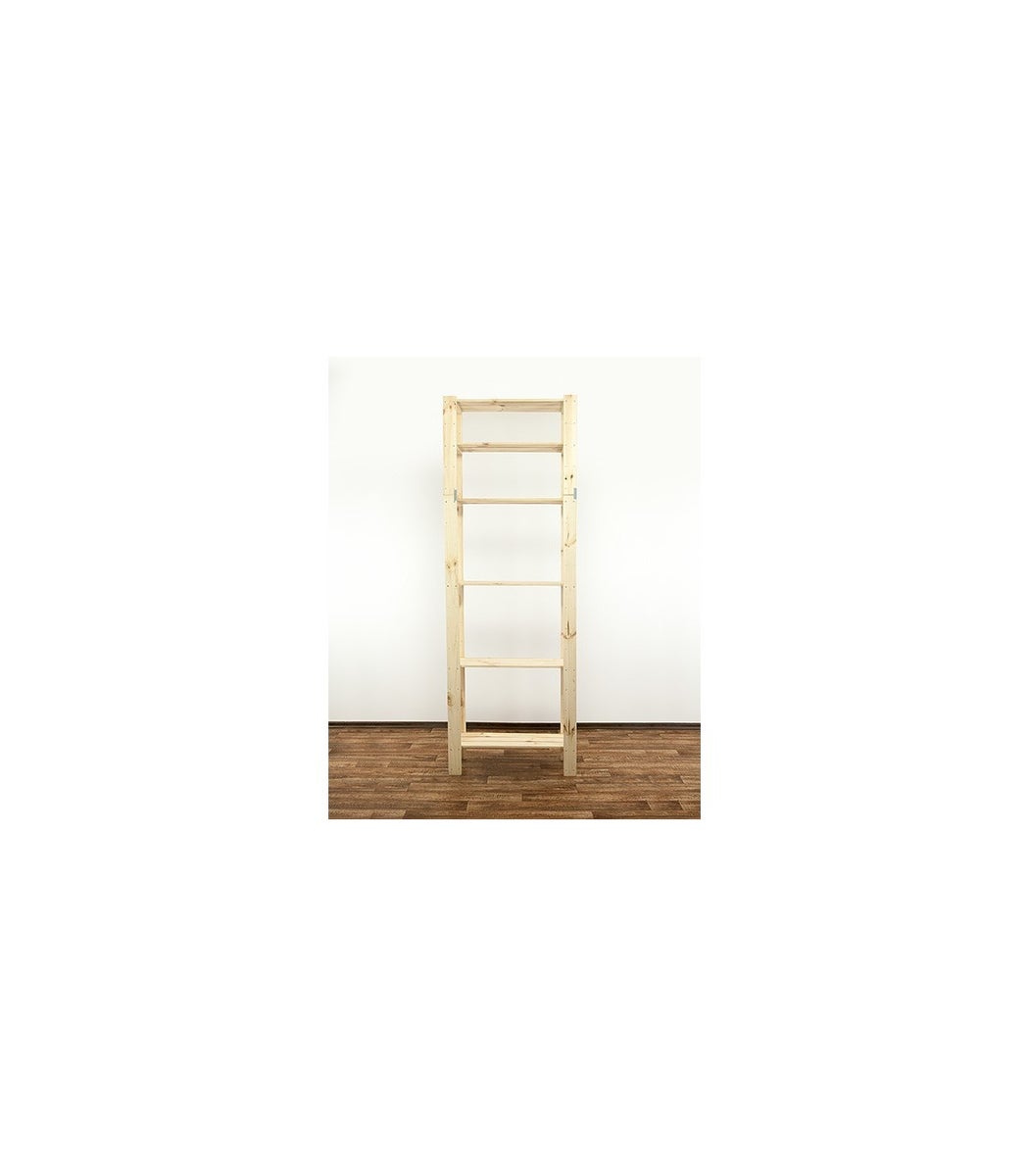 PROREGAL Houten Plank Woodland HxBxD 230 x 80 x 30 cm Plankbelasting 120 kg 6 planken Dennenhout Naturel