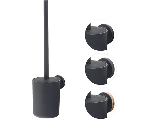Urban wandclosetborstelset, zwart