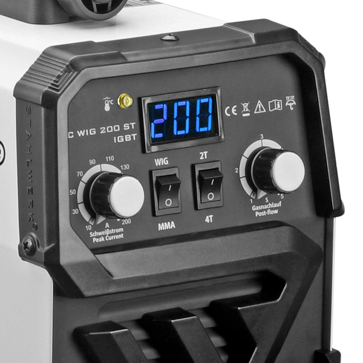 STAHLWERK DC TIG 200 ST IGBT lasapparaat met 200 ampère en MMA-elektrodelassen