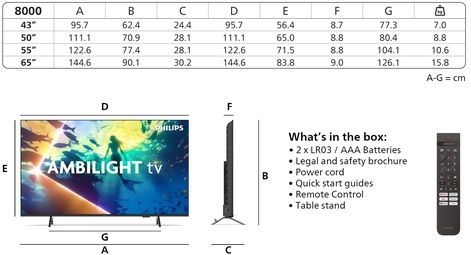 Philips - 65PUS8500 - QLED TV - Zwart - 65 Inch - 4K