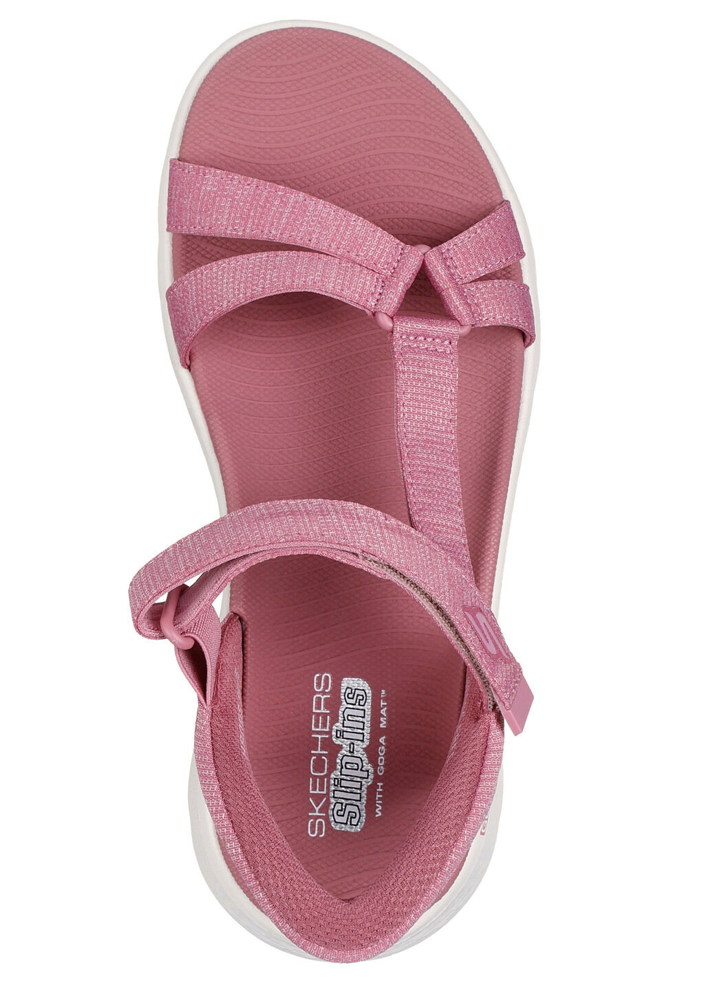 SKECHERS, sportliche Damen-Sandalen, mit geformter Slip-Ins Fersenplatte
