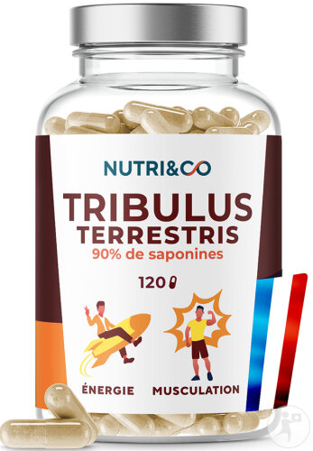 Nutri&Co Tribulus Terrestris Extrait 100% Naturel Concentré 10:1 Végan 120 Gélules
