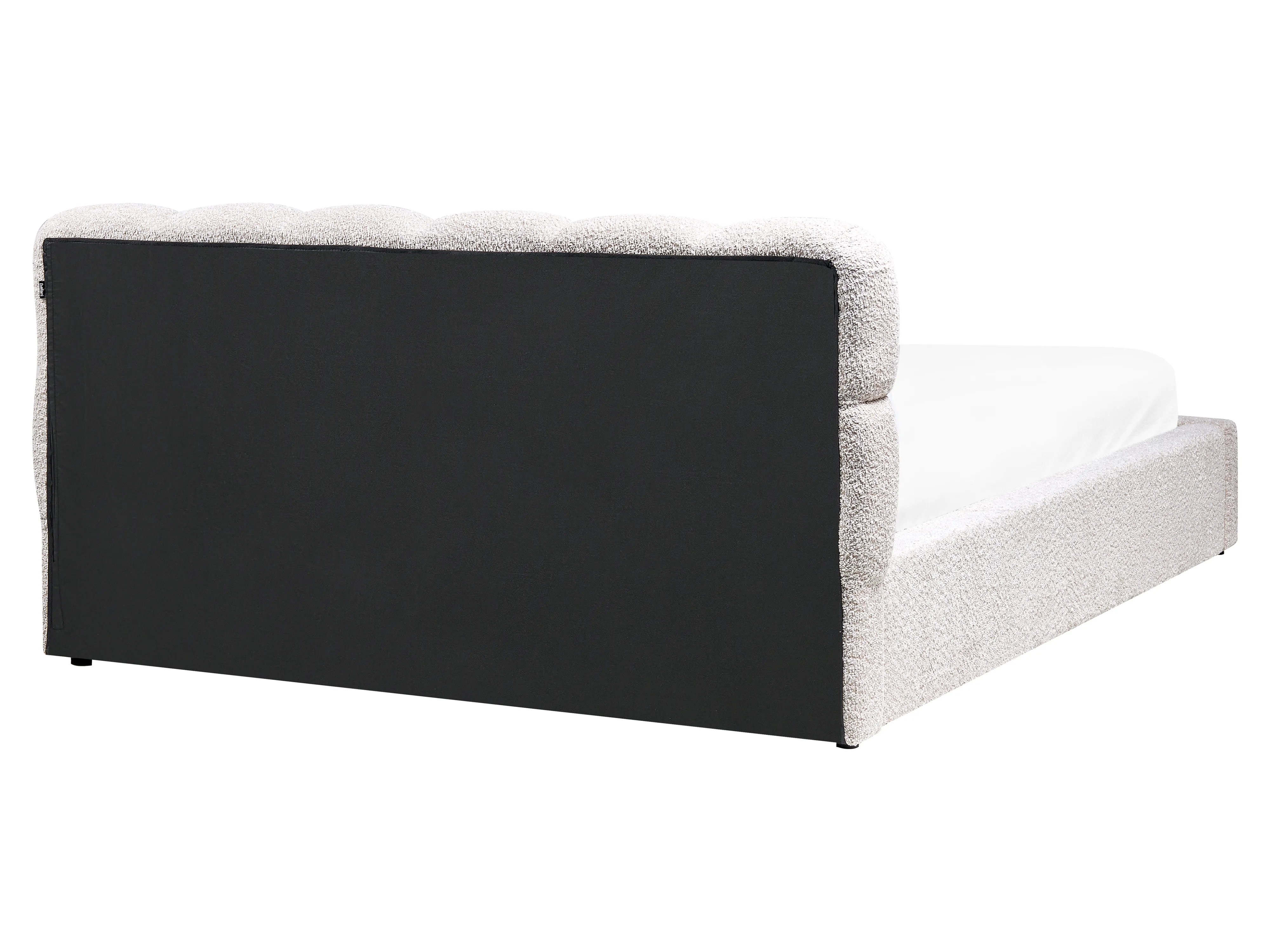 Bed met opbergruimte Bouclé BASTON 160 x 200 cm Lichtbeige