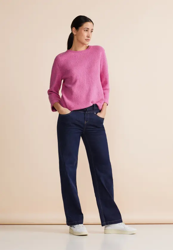 Melange Strickpullover - cozy pink melange
