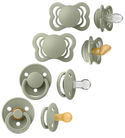 BIBS Schnuller - Try-it-Kollektion - 4er-Pack - Gr. 1 - Sage