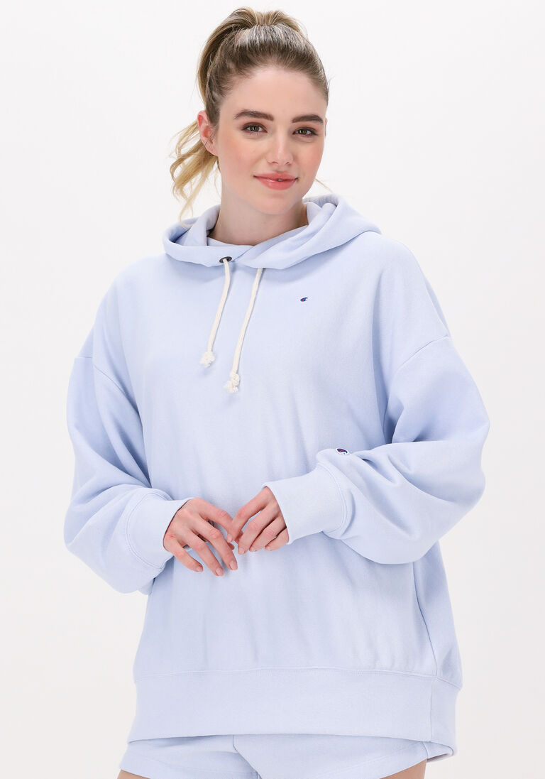 CHAMPION lichtblauwe champion trui hooded sweatshirt dms plain