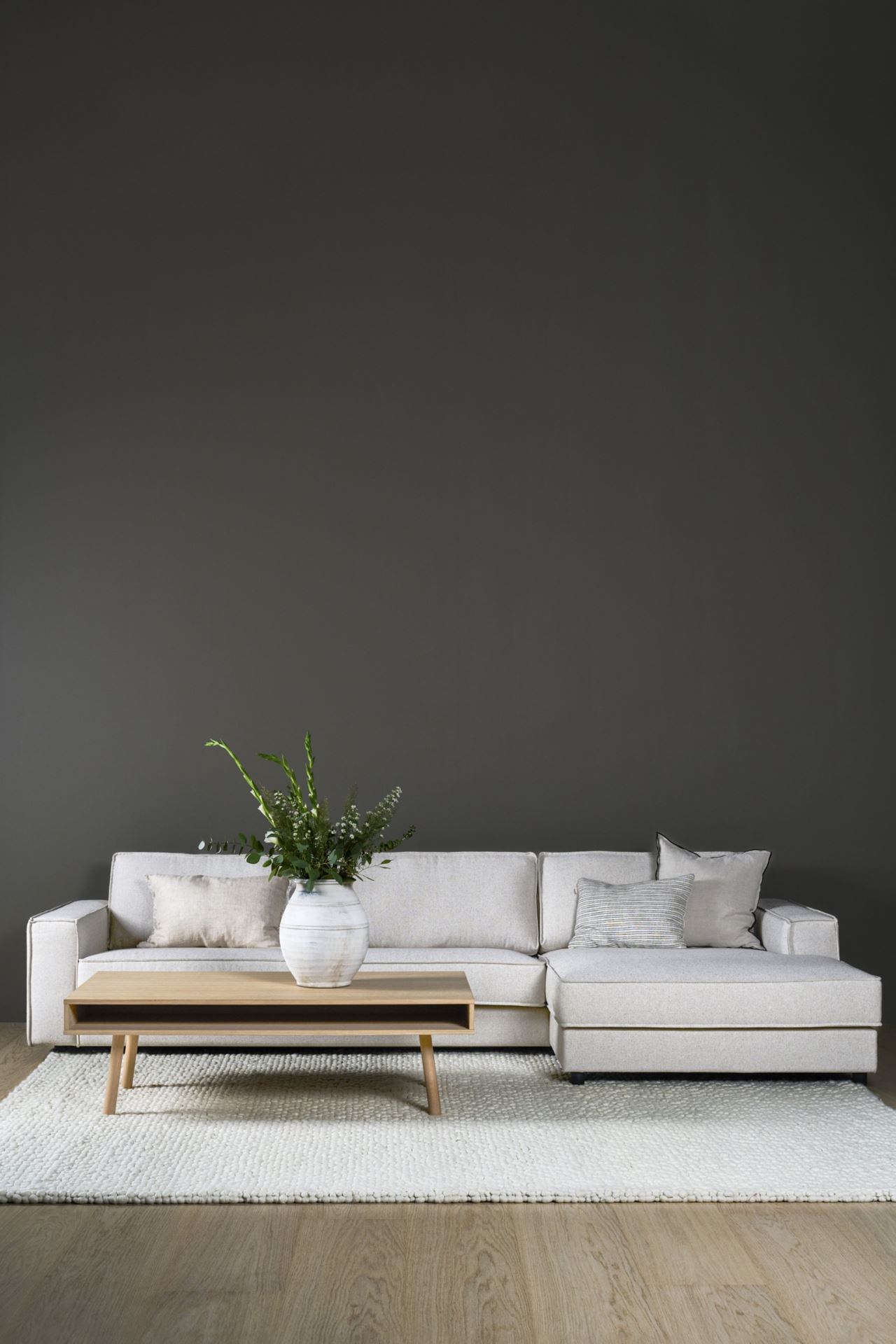 3 seter sjeselong setetrekk pakke høyre natur - 60x60x60 cm