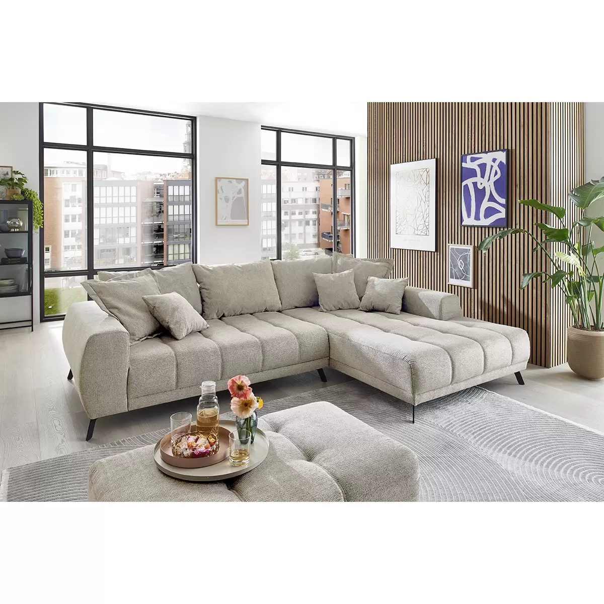 Ecksofa Abby Hellgrau