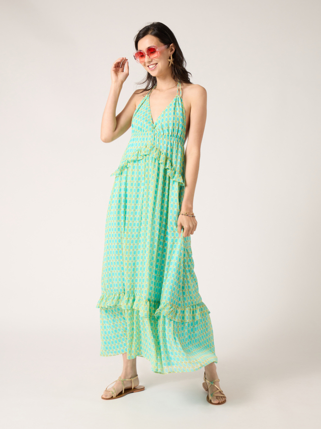 Robe longue dos nu