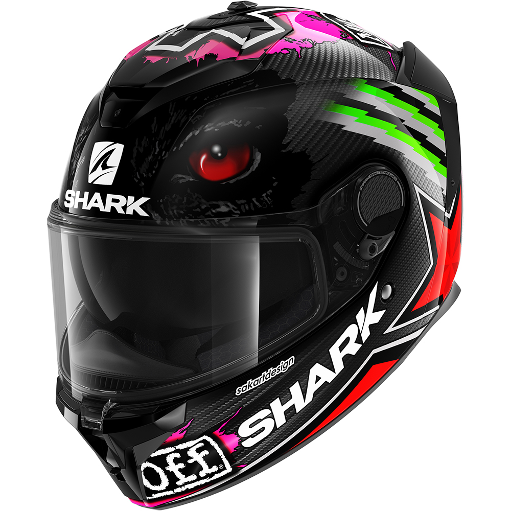 Shark - Casque Spartan GT Carbon Replica Scott Redding Signature Carbone / Blanc / Rose / Gris / Vert