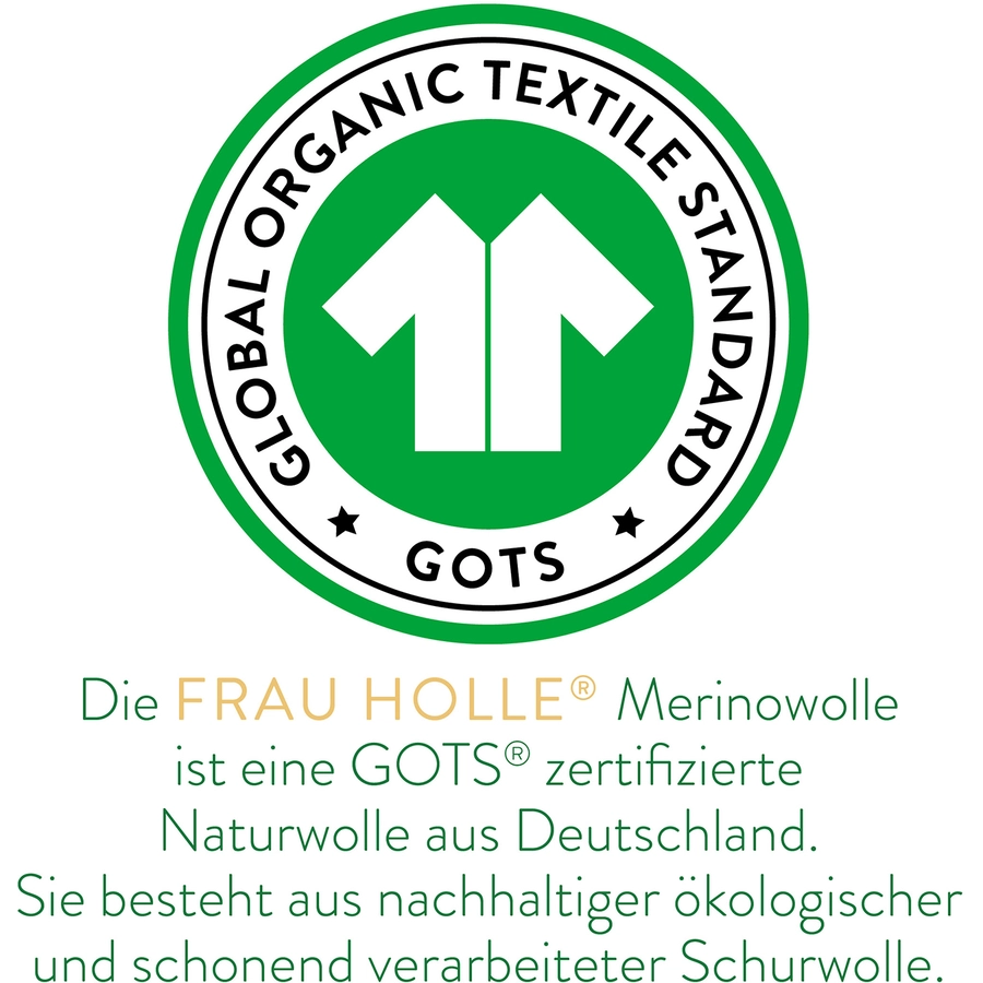 Frau Holle Baby Bettdecke - 100% Merinowolle (BIO) Naturweiß