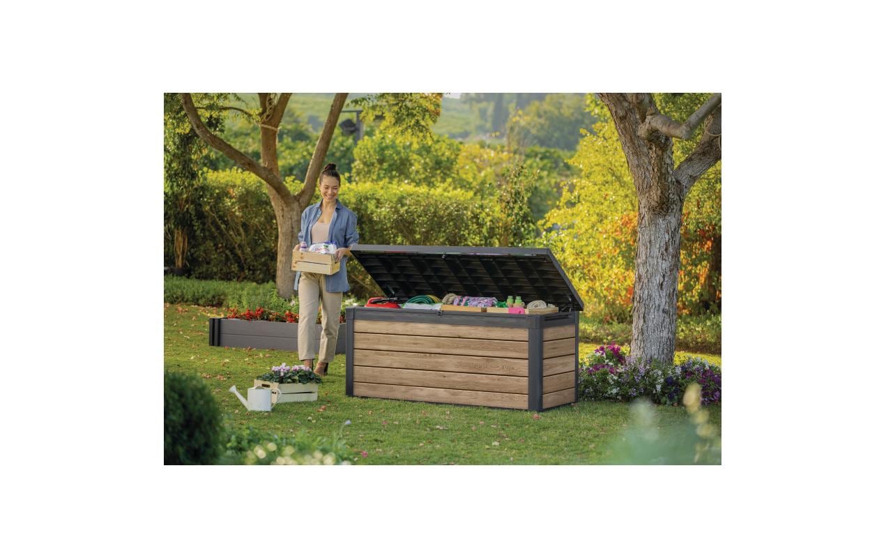 Deckbox 150 - Ashwood 151.7 x 72.5 x 70 cm Anthrazit<br>Gartenbox für Stauraum im Aussenbereich