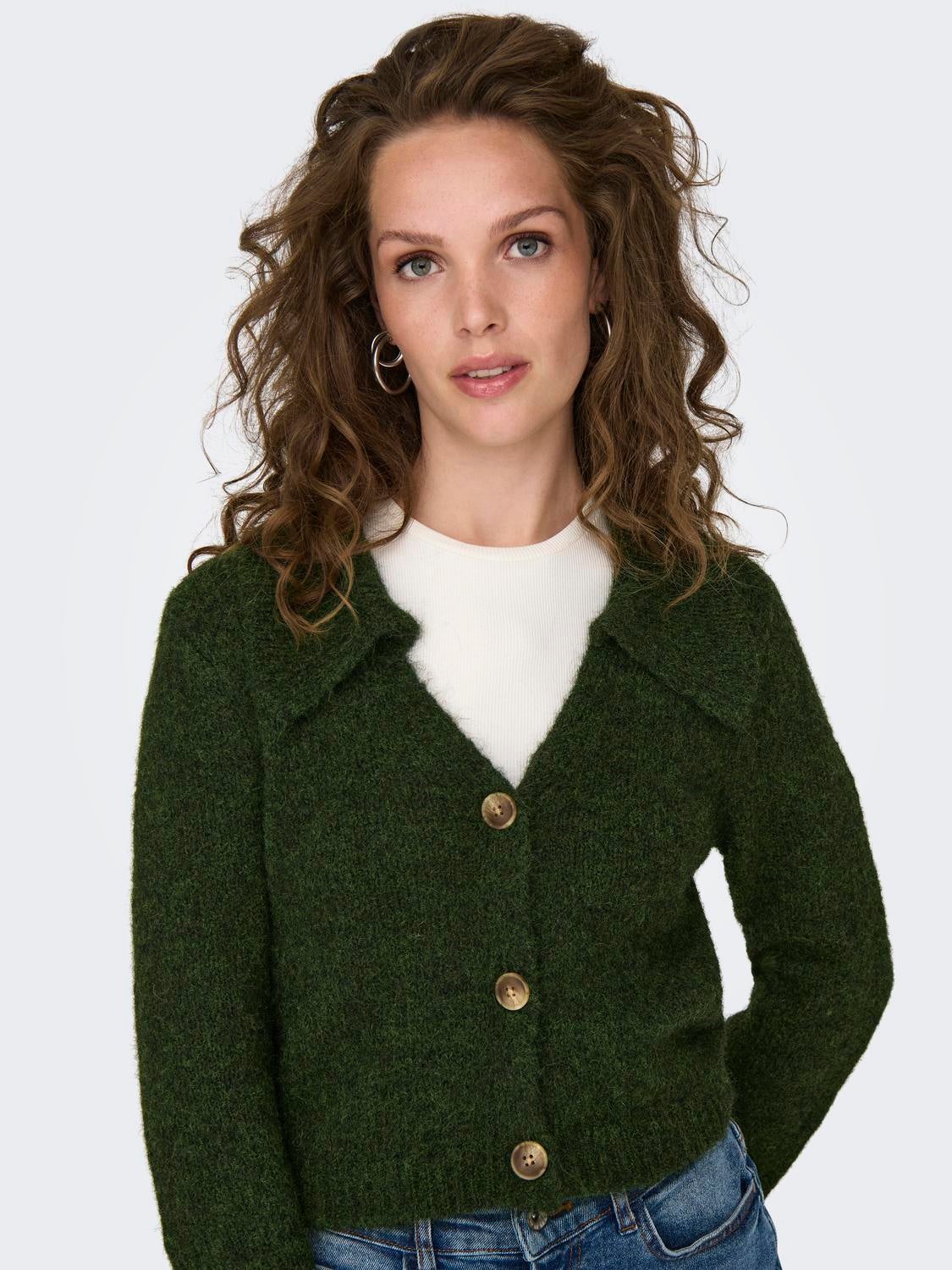 JDYZOEY Strickjacke Winter Moss