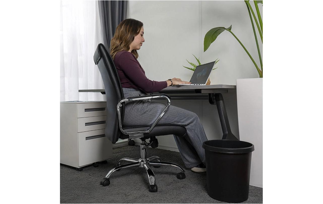 Bürostuhl Comfort Schwarz<br>Drehbarer Stuhl mit Armlehnen