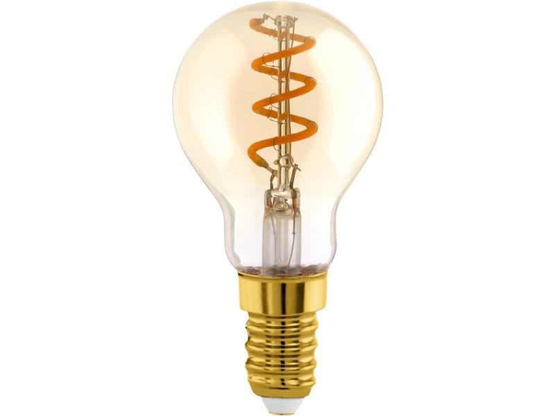 EGLO Leuchten Lampe 4 W E14 Warmweiss LED Filament-Leuchtmittel aus amberfarbenem Glas