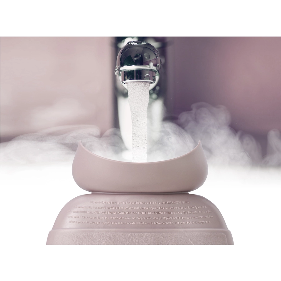 fashy® Wärmflasche 1,8L Smart Bottle Stone Edition in hellrosa