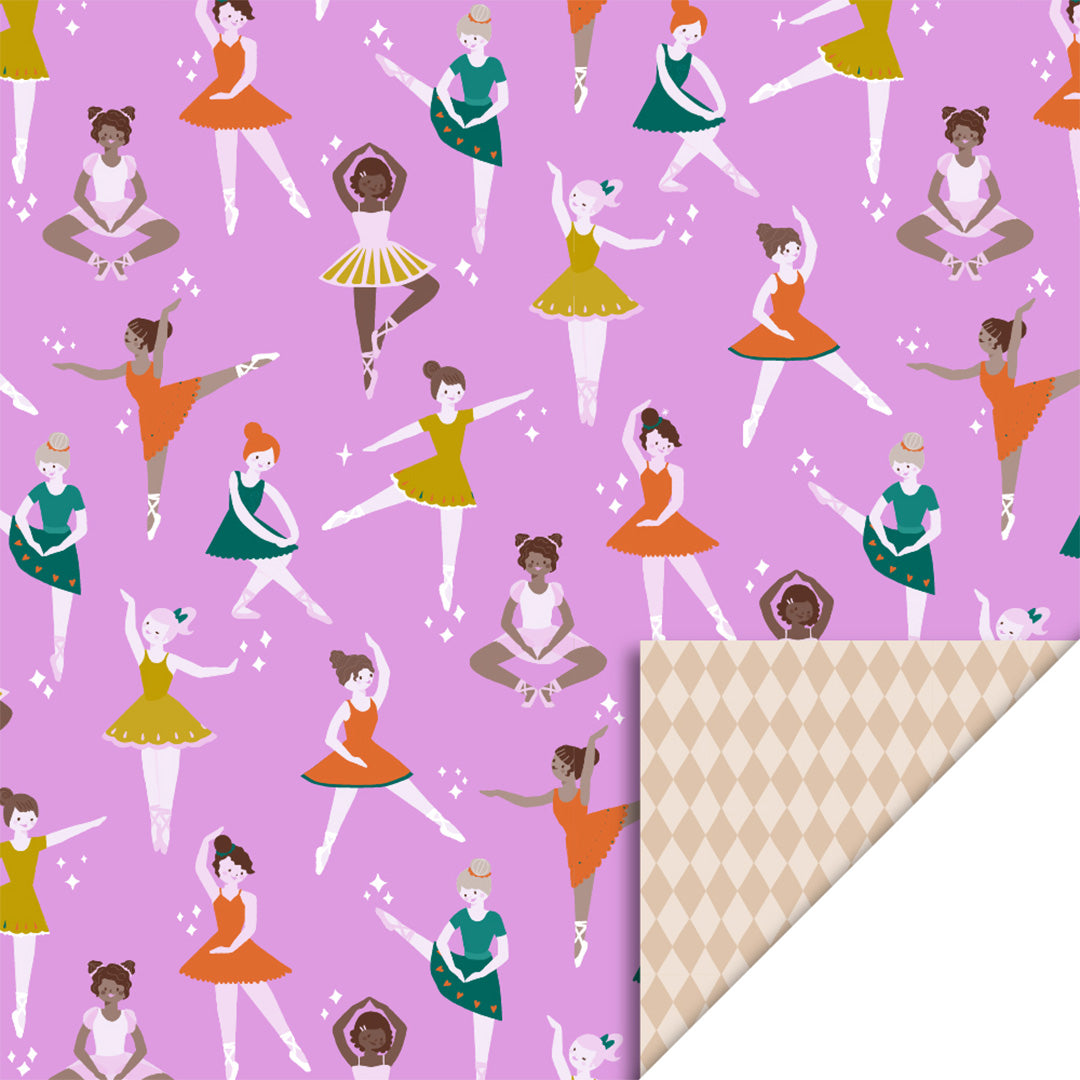 house of products inpakpapier ballet pink - harlequin beige - 3 m