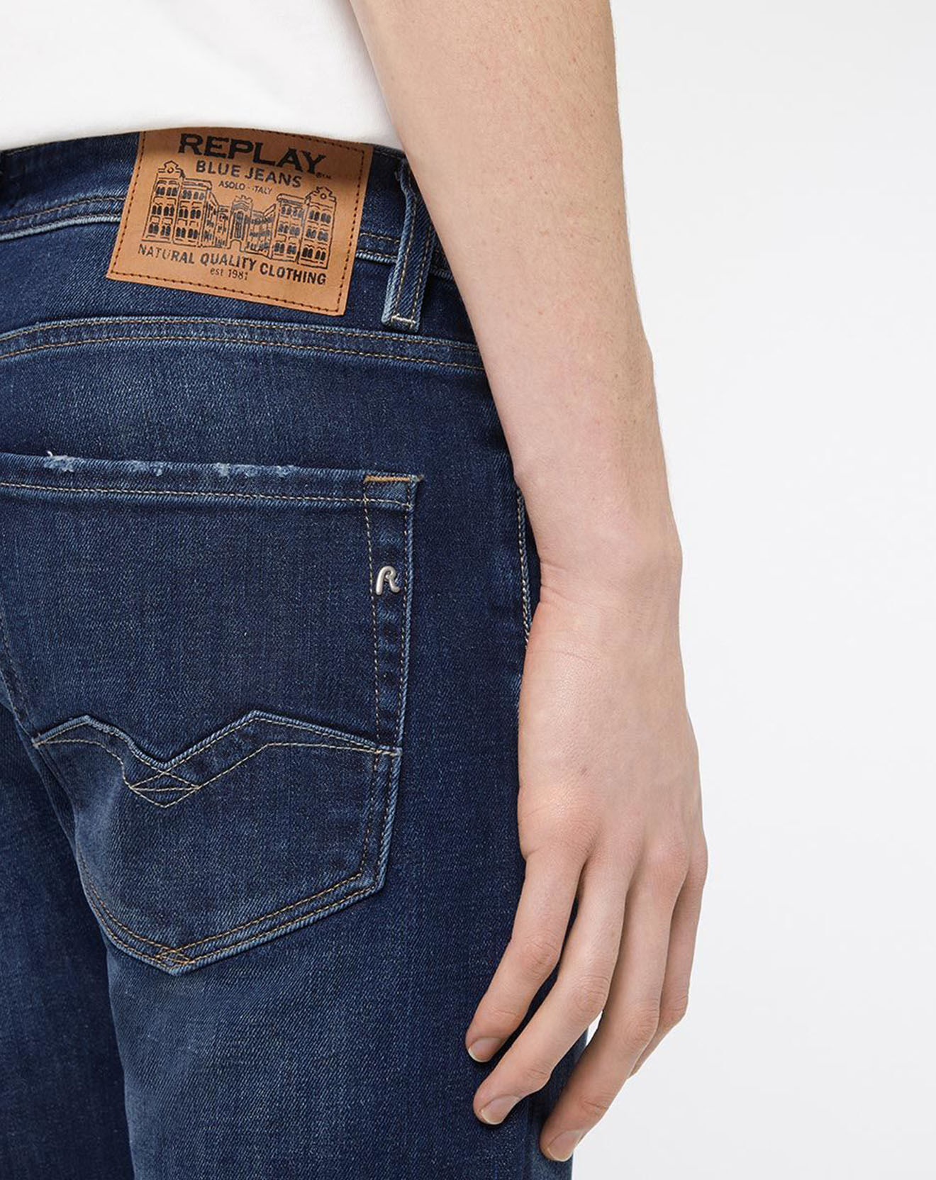 Replay Jean Denim Functional bleu foncé