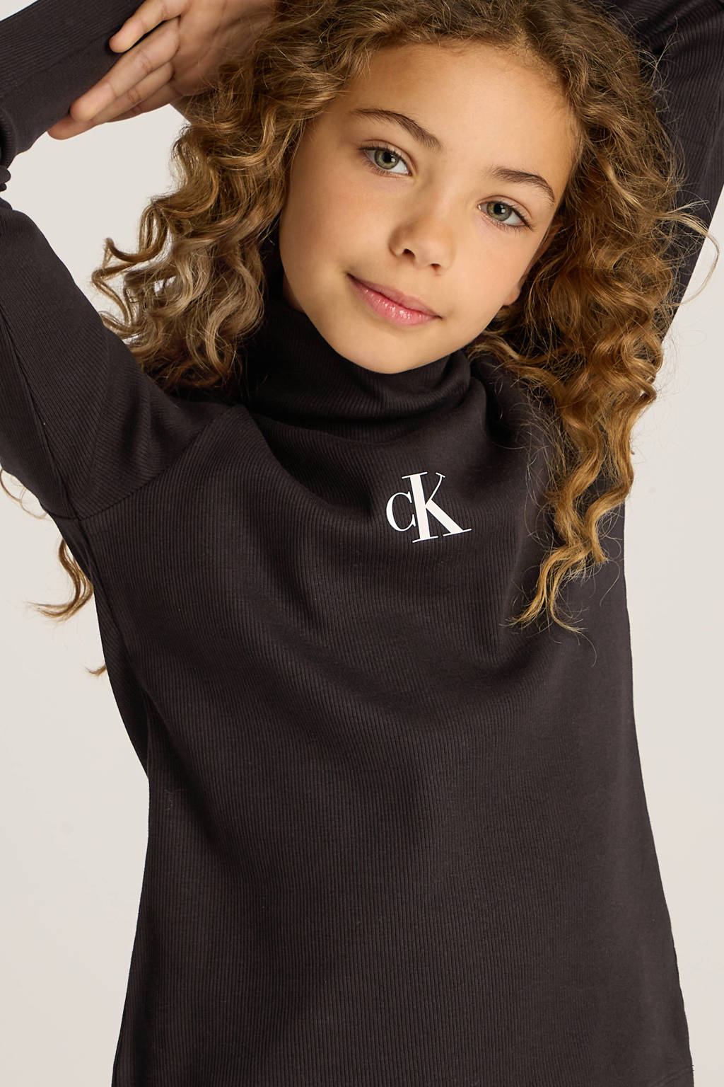 Calvin Klein coltrui zwart fijn gebreid