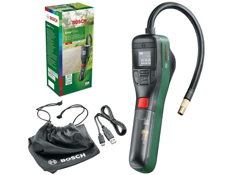 Bosch Akku-Druckluftpumpe EasyPump 3.6 V Elektrische Luftpumpe, Mini-Kompressor