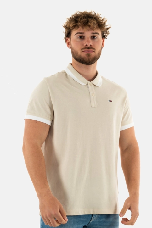Polos tommy jeans reg solid tipped acg newsprint
