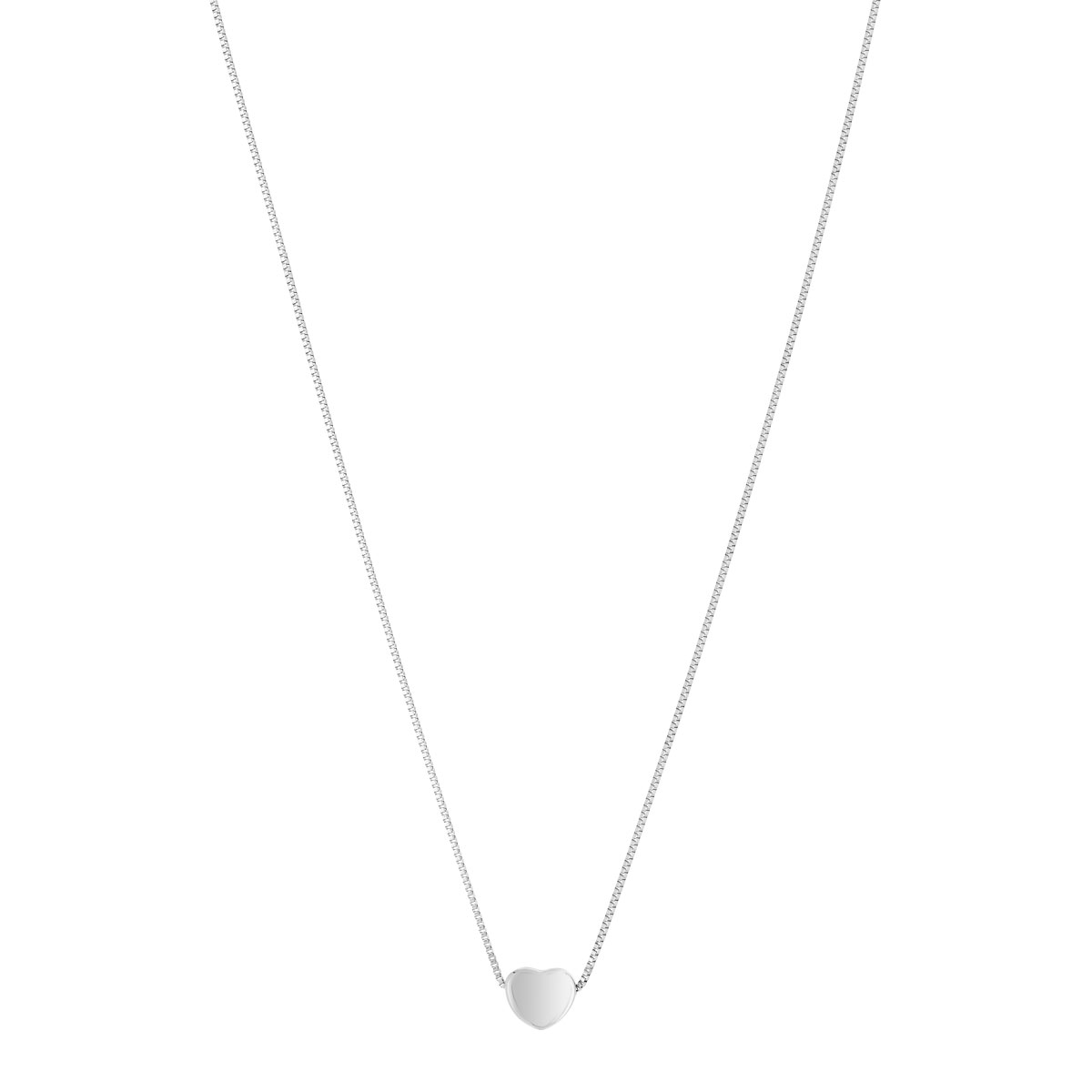 Collier acier coeur 45 cm