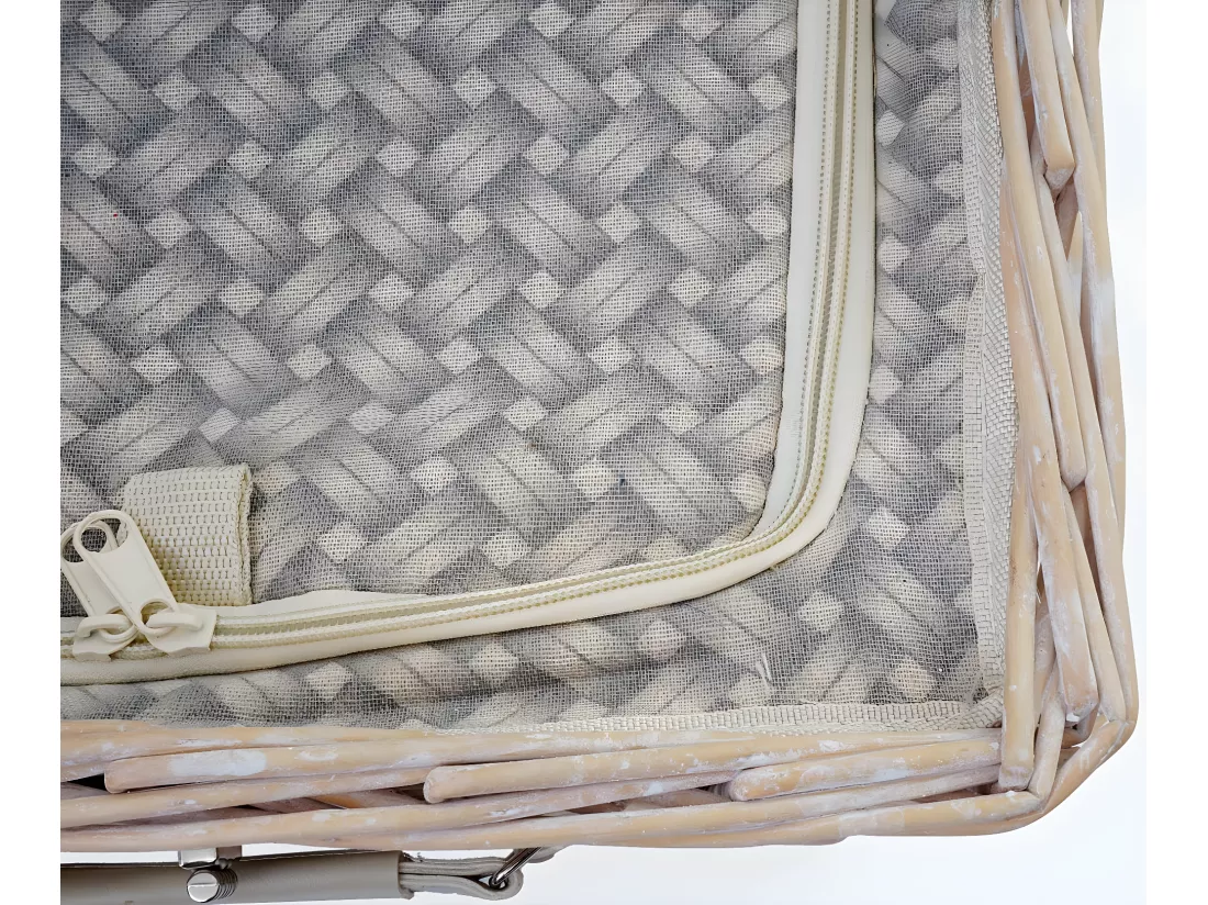 Panier pique-nique pour 4 verre argenté DIV04032