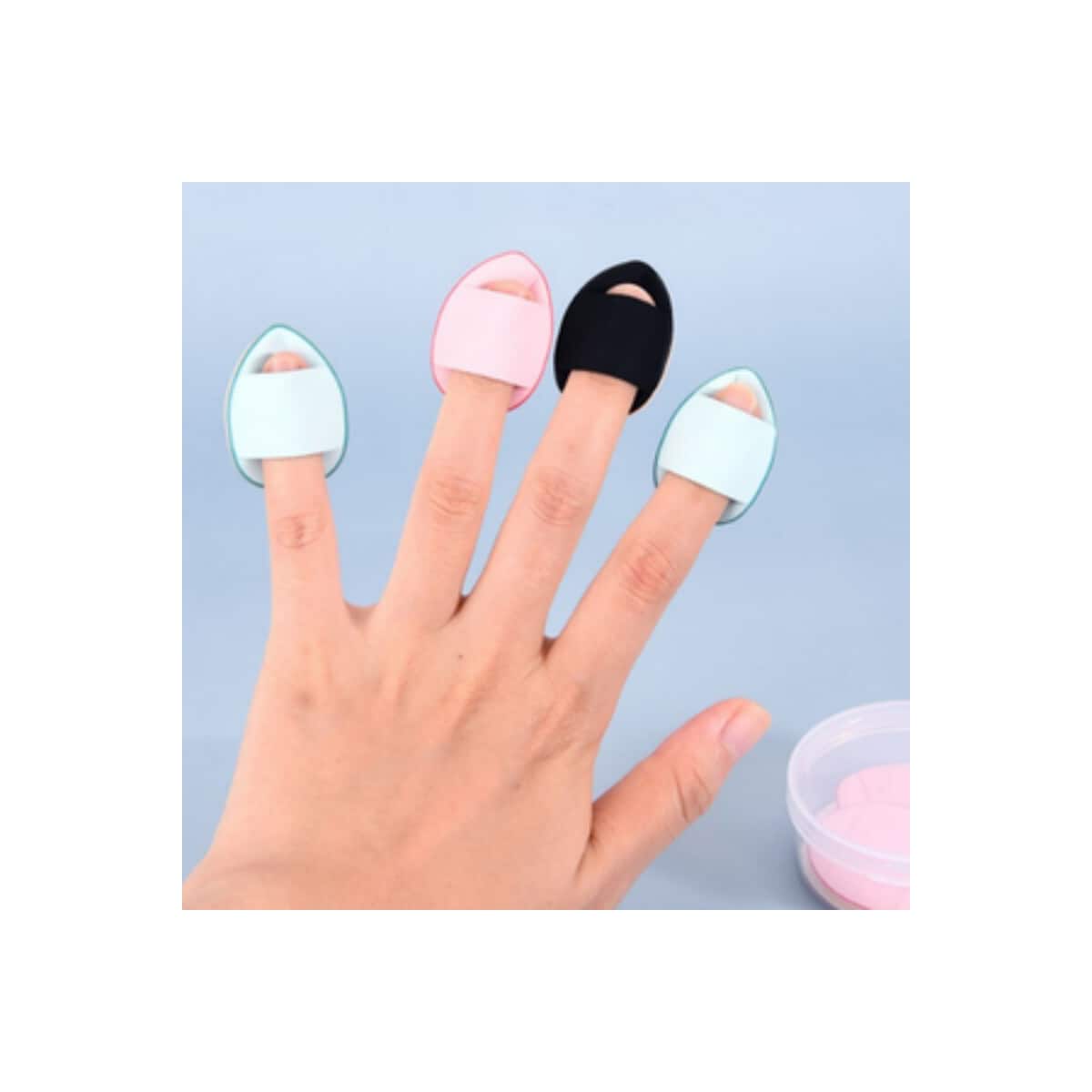 Finger Puff mini sminkesvamper 5-pakning Sort