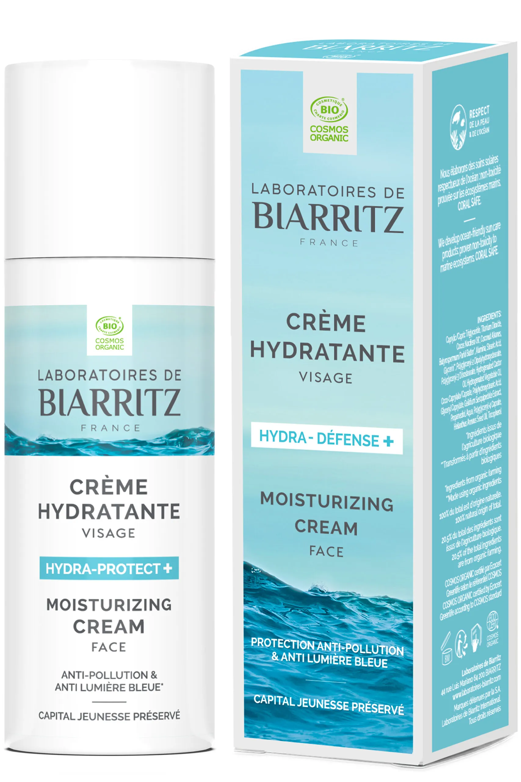 LABORATOIRES DE BIARRITZ Crème hydratante visage peaux sèches à très sèches HYDRA-PROTECT+-50 ml
