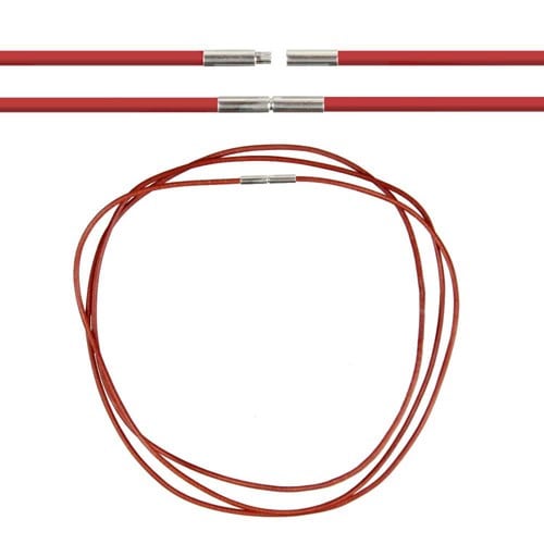 Cordon cuir 38 cm rouge