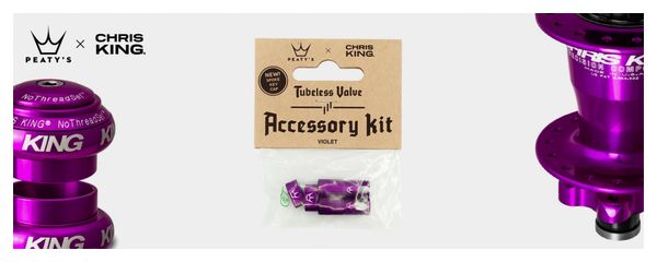 Accessoires de Valve Tubeless Peaty's x Chris King (MK2) Violet