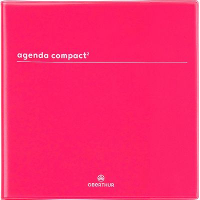 Agenda Boréal Compact² - 1 semaine sur 2 pages - 16,5 x 16,5 cm - rouge - Oberthur