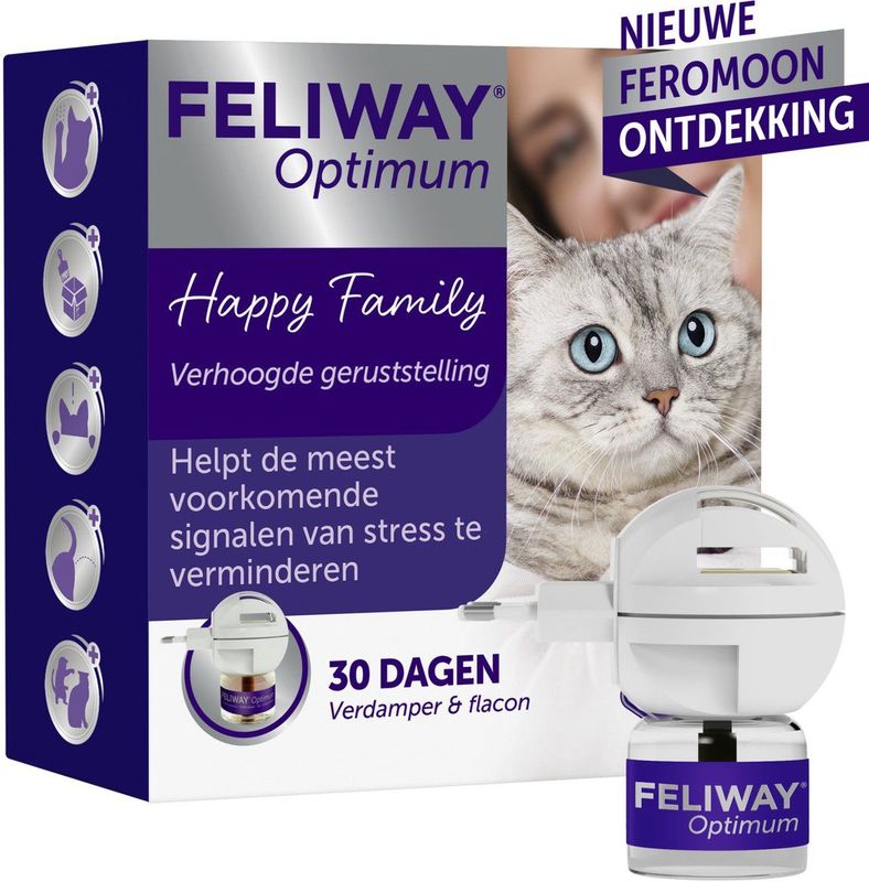 Feliway Optimum - Startset - 1 Verdamper met 1 Vulling - 48 ml - Anti-stress voor Kat