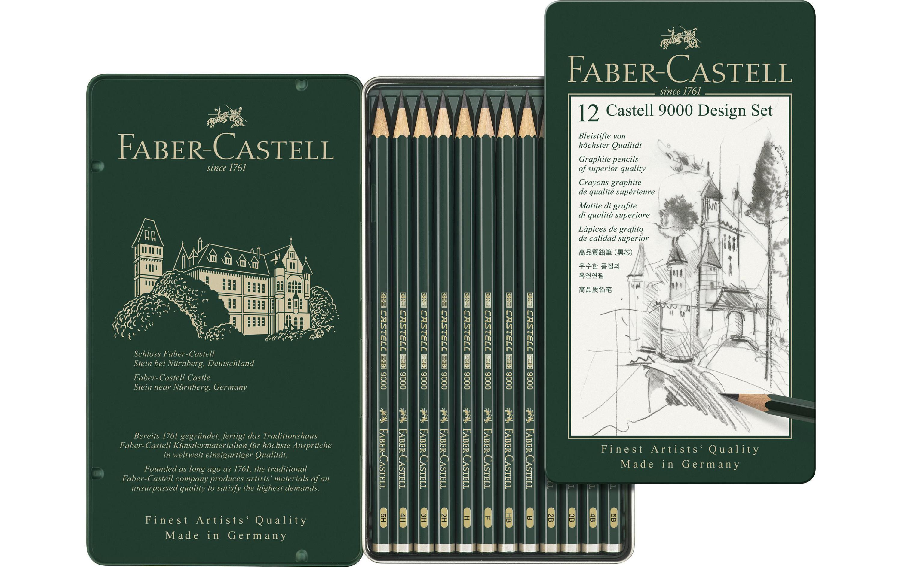 Bleistift Castell 9000 5B-5H 12 StückBleistift Set