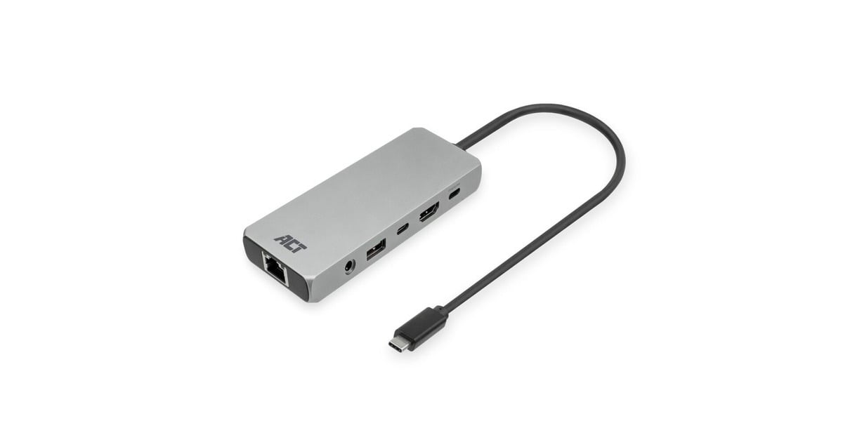 ACT ConnectivityUSB-C 4K / 8K 60Hz dockingstation  (Grijs)