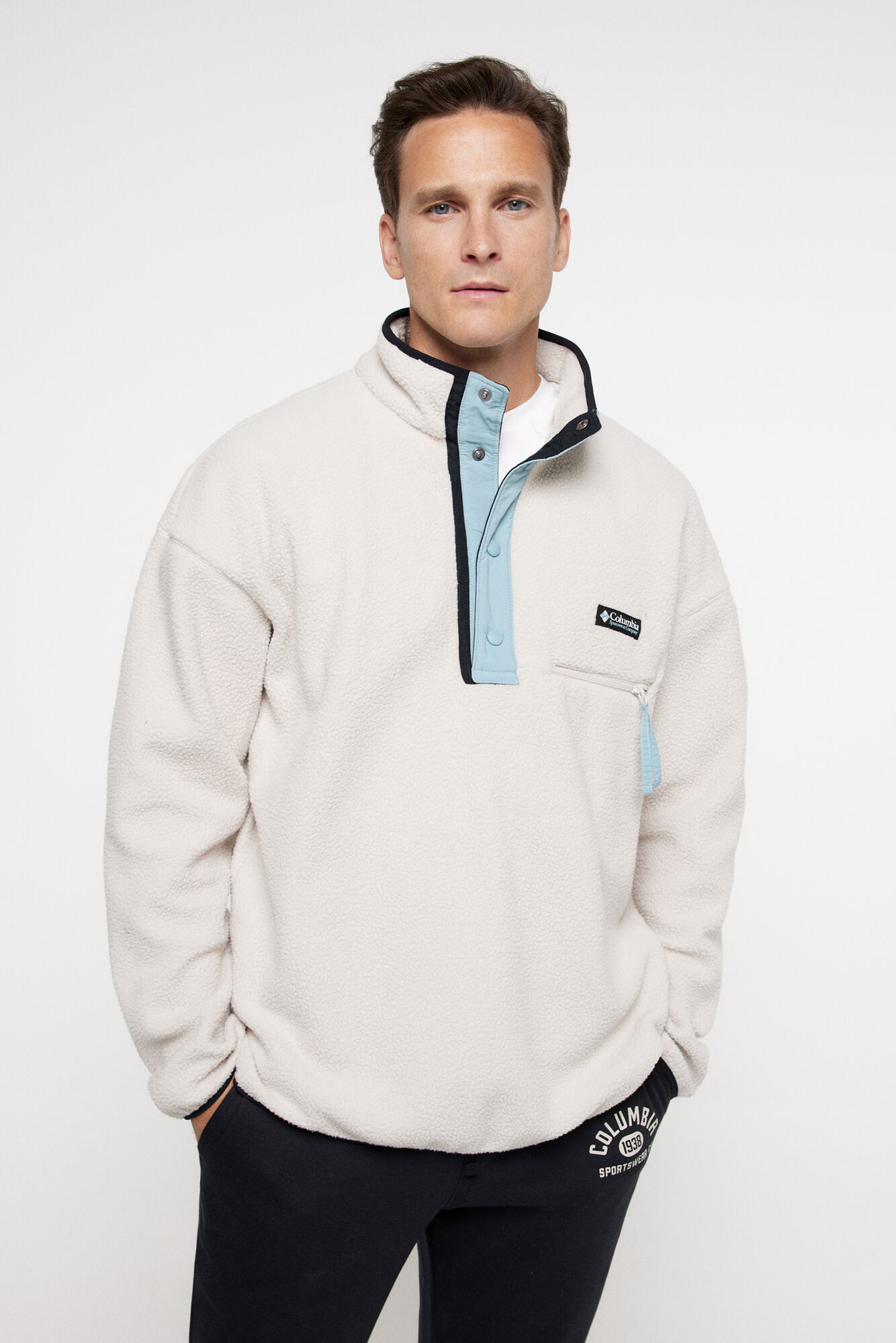 Jaqueta masculina Columbia™ Helvetia™ com fecho de pressão e fleece