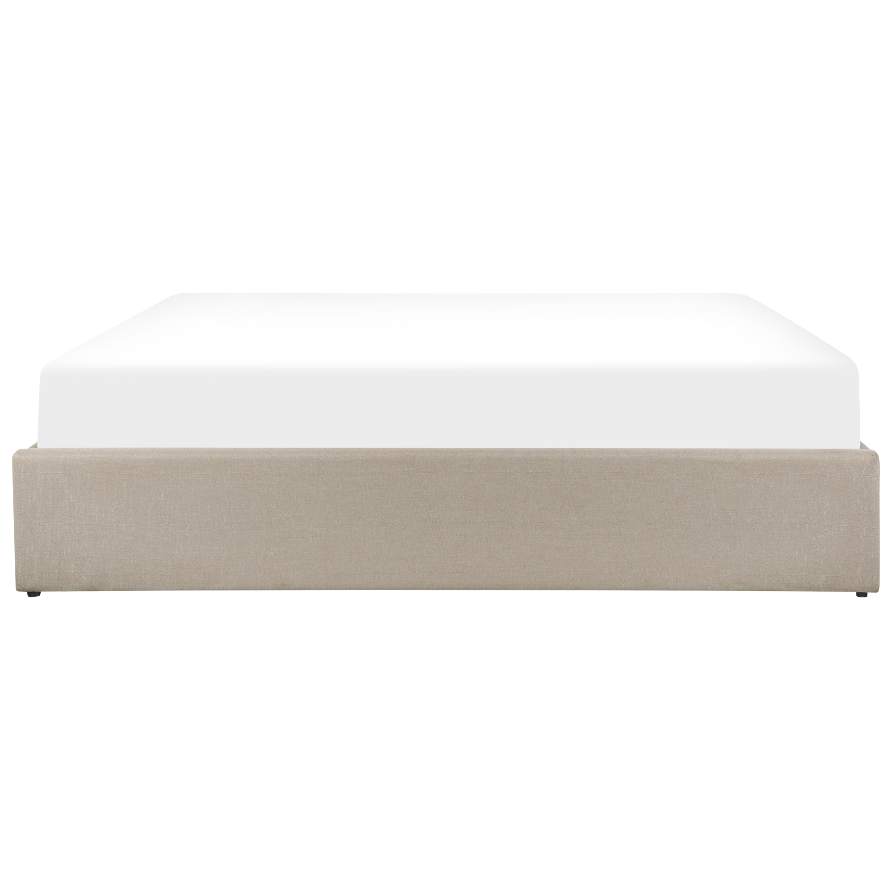 Beliani-DINAN-Tweepersoonsbed-Lichtbruin-180 x 200 cm-Polyester