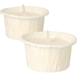 Bougie chauffe-plat, diamètre: 42 mm, blanc