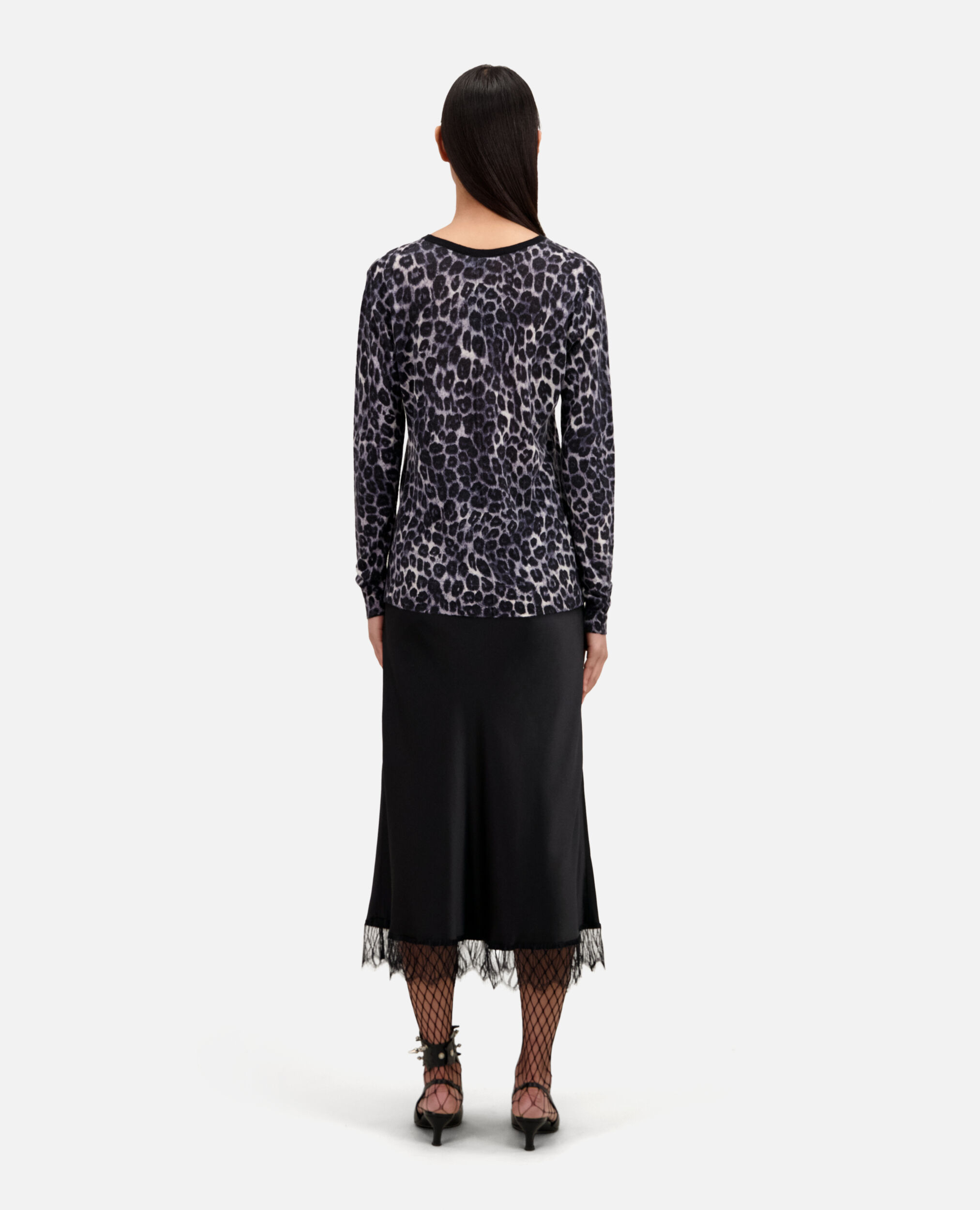 Printed cashmere sweater