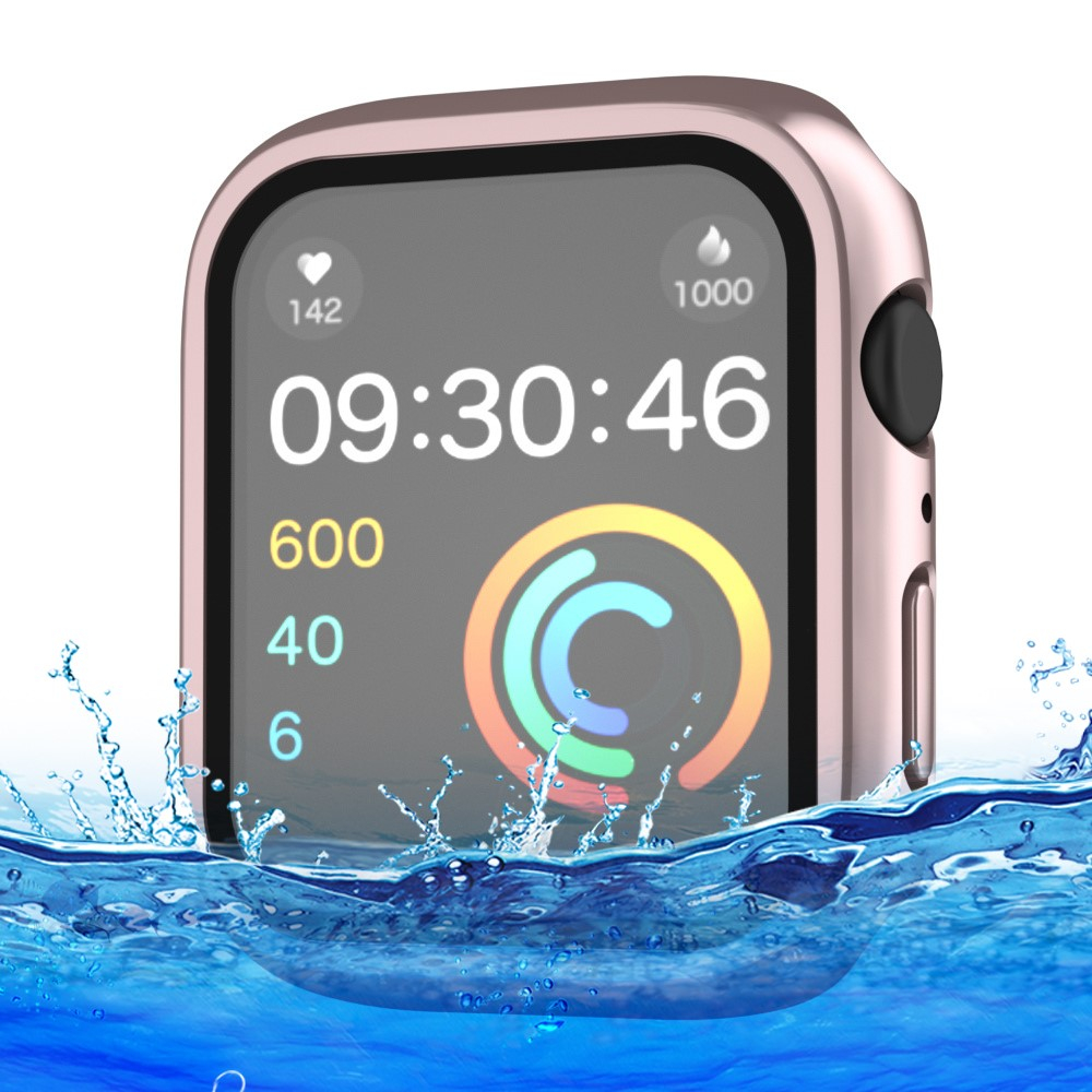 Apple Watch (41 mm) Hardcase Bumper   Display Schutzglas (IP68) - Roségold