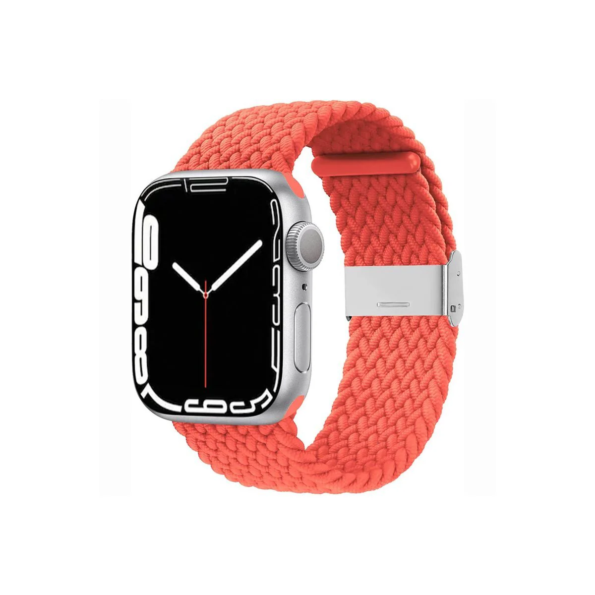 Flettet elastisk armbånd Apple Watch 7 (45mm) - rød