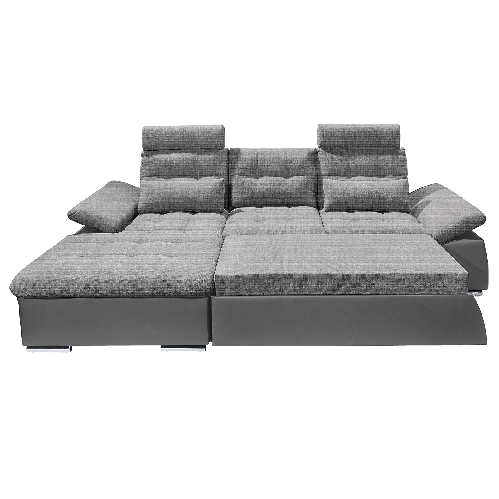 Ecksofa - dark grey-anthrazit - Liegefunktion - Recamiere links
