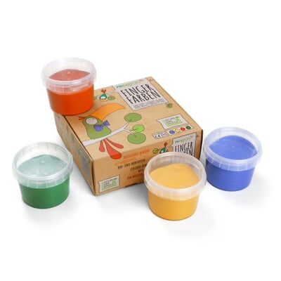 Fingerfarben 4er-Set Grundfarben